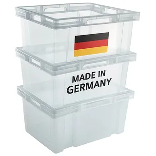 Gardissimo 3x EUROBOX Stapelboxen Kunststoff Aufbewahrung Box 26 Liter