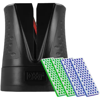 DMT SimpleSharp Schwarz Bundle Grob, Fein & Extrafein | Diamant Messerschärfer für rasiermesserscharfe Klingen mit perfektem Schleifwinkel | Schärft beidseitig mit extraharten Diamant-Steinen