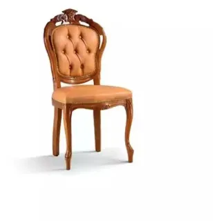 Luxus Stuhl Braun Esszimmer Designer Holz Möbel Stuhl ohne Armlehne - Braun
