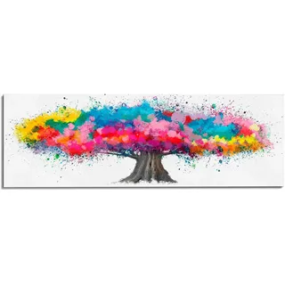 Deco-Panel REINDERS "Bunter Baum", bunt (farbe bild(er): bunt), B:156cm H:52cm T:2cm, Holzwerkstoff, Bilder, Deco-Panel
