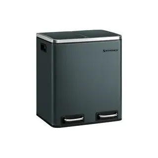 SONGMICS Mülltrenner 2 x 15 l grüngrau, 1 St.