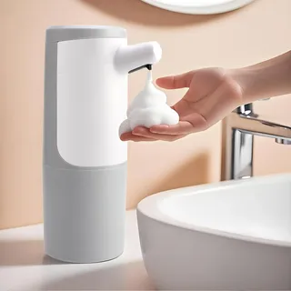 Seifenspender Automatisch, 450ml Elektrischer Seifenspender, USB Wiederaufladbar Wandmontage Seifenspender, Wasserdicht mit Infrarot Bewegungssensor für Küche Bad und Toilette