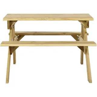 vidaXL Picknicktisch mit Bänken 110x123x73 cm Kiefernholz Imprägniert - Braun