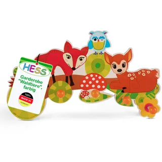 Hess Spielzeug Hess Holzspielzeug Garderobe "Waldtiere" in Bunt | Gr.: onesize