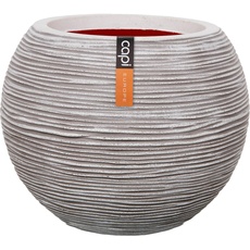 Bild von Nature Vase Ball Rib Ø 40 x 32 cm elfenbein