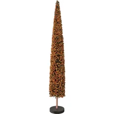 Creativ deco Dekobaum »Weihnachtsdeko«, auf hochwertiger Holzbase, mit Perlen verziert, Höhe 60 cm, beige