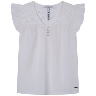 Pepe Jeans Mädchen Hilary Blouse, White (Mousse), 8 Years