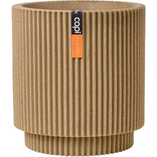 Capi Europe Blumentopf Zylinder Groove NL Ø 36 cm x 38 cm Beige