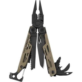 Leatherman Signal Multi-Tool - 19 Werkzeuge für Camping & Survival - Braun