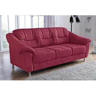 sit&more Sofa Mikrofaser 3-Sitzer Rot