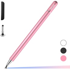 Eingabestifte Kapazitive Disc-Spitze Stift und Magnetkappe Kompatibel Mit Allen Touchscreens (Rosa)