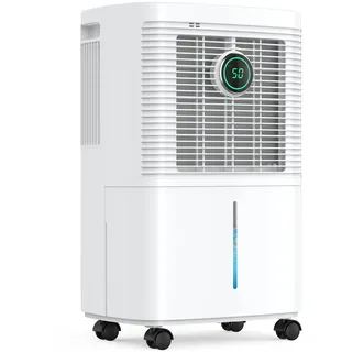 innvitop Luftentfeuchter Elektrisch 16L/24h mit Digitaler Luftfeuchtigkeitsanzeige, 24H Timer, Kontinuierliche Entwässerung, Raumentfeuchter, Wäschetrocknung, Geeignet für den Wohnung/Keller