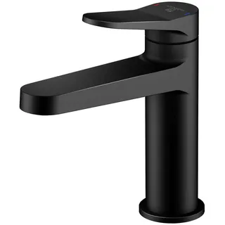 Waschtischarmatur , Schwarz , Metall , 4.9x16.9x12.6 cm , Made in Germany , flexible Anschlussschläuche, Keramikkartusche , Badezimmer, Waschbecken & Armaturen, Armaturen