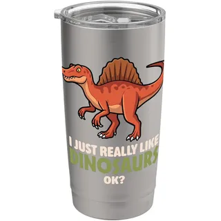 I Just Really Like Dinosaurs Ok Prähistorischer Spinosaurus Dino Doppelwandiger Edelstahl-Thermobecher