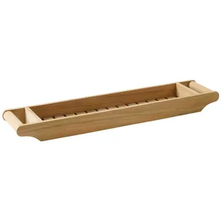 Livetastic Badewannenablage , Naturfarben, Teakfarben , Holz , Teakholz , vollmassiv , 68x6x15 cm , für alle handelsüblichen Badewannen geeignet , Badaccessoires, Sonstige Badaccessoires