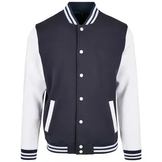 Build Your Brand Basic College Jacke Navy/Weiß S