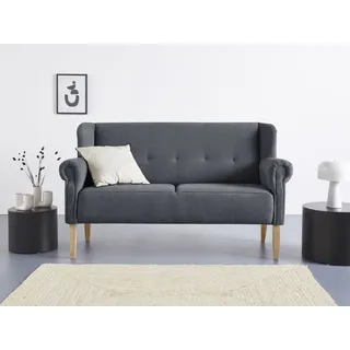 Home Affaire Couch Mikrofaser 2-Sitzer Grau