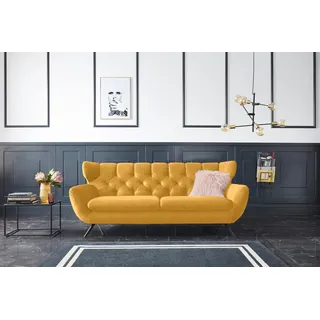 Candy Couch Samt 3-Sitzer Gelb