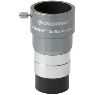 Celestron 93326 Omni Barlow-Linse, Silber, 2 x 1,25 Zoll