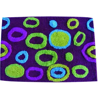 MSV Badmatte Bunte Kreise Mehrfarbig 80 x 50 cm