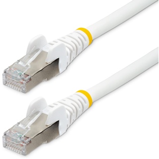 Startech StarTech.com 10 m CAT6a Kabel - LSZH-Raucharm, Halogenfrei - 10 Gigabit RJ45 LAN Kabel - SFTP Patchkabel - Weiß - CAT6a Verlegekabel - Abgeschirmtes Netzwerkkabel/Ethernet Kabel (NLWH-10M-CAT6A-PATCH)