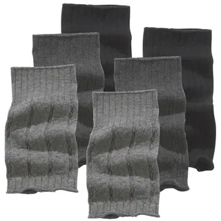 LAVANA Stulpensocken 3 Paar Grau/Schwarz Einheitsgröße
