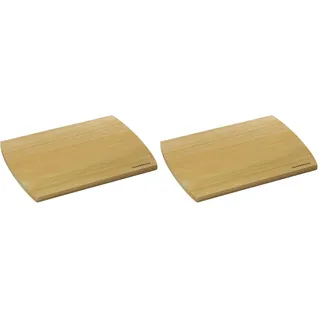 Zassenhaus Schneidbrett 28x20 cm, nachhaltiges Gummibaumholz (Packung mit 2)