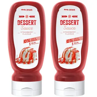 Body Attack Strawberry Dessert Sauce, 2er Pack (2x 320ml)