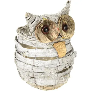 Eule Pflanzgefäß Weiß 23cm Deko-Gefäß Herbstdekoration - Weiß
