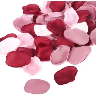 Folat 24881 Romantische Love Deko Rosenblätter Rot Rosa Pink mix - Rose Petals, Rosenblüten für Hochzeit Valentinstag oder Muttertag