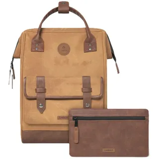Cabaia Adventurer Waxed Cotton Backpack L Braun