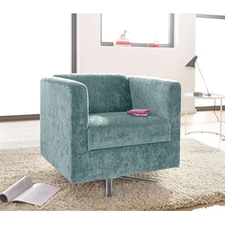 Home Affaire Cocktailsessel Bob Polyester 72 x 71 x 75 cm Grün drehbar mit Sternfuß