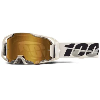 100% 100percent Armatic Pitch Offroad-brille - White - Mirror True Gold/CAT2