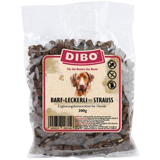 Bild von 2x 200g DIBO BARF-Leckerli mit Strauß Hundesnack, 85% Fleischanteil