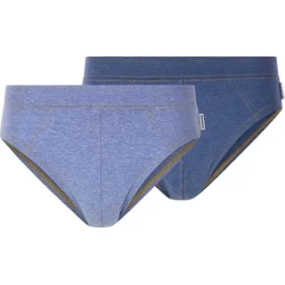 Slip BABISTA "2er Pack Slip BELIMON", Herren, Gr. M, blau, Obermaterial: 60% Baumwolle CO. 40% Polyester COOLMAX PES(Coolmax)., Unterhosen Slip