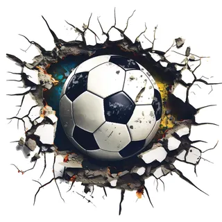 Aupawdy 3D Fussball Wandtattoo, Fußball Wandaufkleber Kinderzimmer Durchbruch Wandaufkleber für Junge Fußball Teenager Sport Wand Deko für Jugendzimmer Schlafzimmer