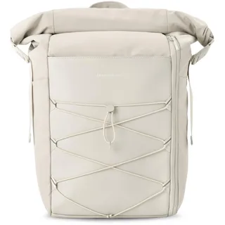 Kapten & Son Rucksack Yoho Sandstone 24-30 L | Rolltop Rucksack Damen & Herren Beige | Handgepäckrucksack mit 14 Zoll Laptopfach & seitlicher Öffnung | Backpack ideal für Reisen, Uni, Arbeit, Sport