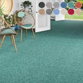 OTTO home Fortis Teppichboden 400 x 575 cm Blau/Petrol