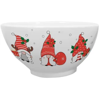 Gedalabels Müslischale Weihnachtswichtel 500 ml Rot