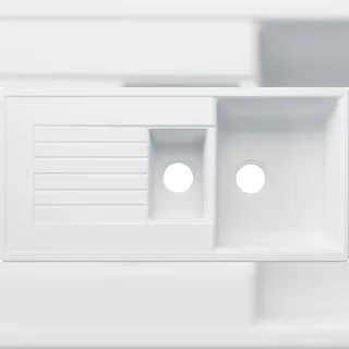 Blanco Zia 6 S links Einbau von Oben softweiß Handbetätigung 1000 x 500 mm