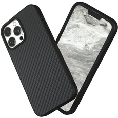 RhinoShield Case kompatibel mit [iPhone 13 Pro Max] | SolidSuit - Stoßdämpfende & schlanke Schutzhülle mit Premium Finish - 3.5 Meter Fallschutz - Karbonfaser Textur