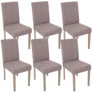 Mendler Esszimmerstuhl Littau Textil grau 6er Set