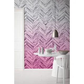 KOMAR Vliestapete Herringbone Pink 400 x 250 cm
