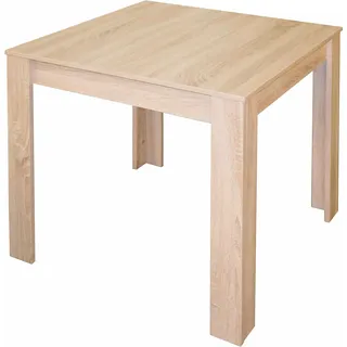 Mäusbacher Küchentisch 80 x 75 x 80 cm Eiche braun
