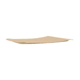 Verive Pappteller eckig, braun, 24 x 34 cm, Geschmacksneutraler Einwegteller für trockene Lebensmittel, 1 Karton = 2 Packungen à 125 Stück