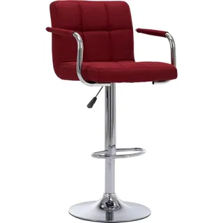 vidaXL Barhocker 2 Stk. Weinrot Stoff - Rot