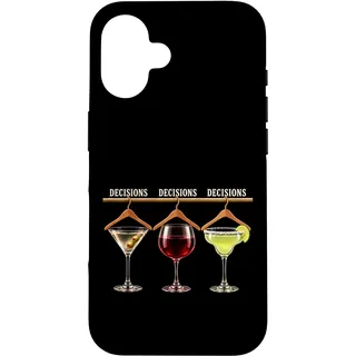 Hülle für iPhone 16 Cocktail Decisions Martini Wine Margarita Happy Hour Damen