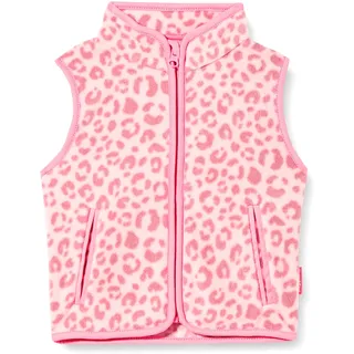 Playshoes Fleece-Weste Leo-Print in Rosa | Gr.: 92