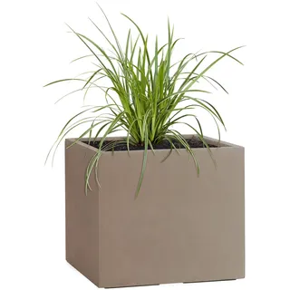 Pflanzwerk® Pflanzkübel Cube Braun 38x44x44cm *Frostbeständig* *UV-Schutz* *Qualitätsware*