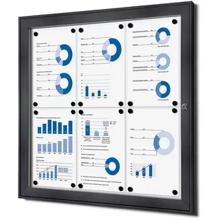 Showdown Displays Showdown® Displays Schaukasten grau 6x DIN A4